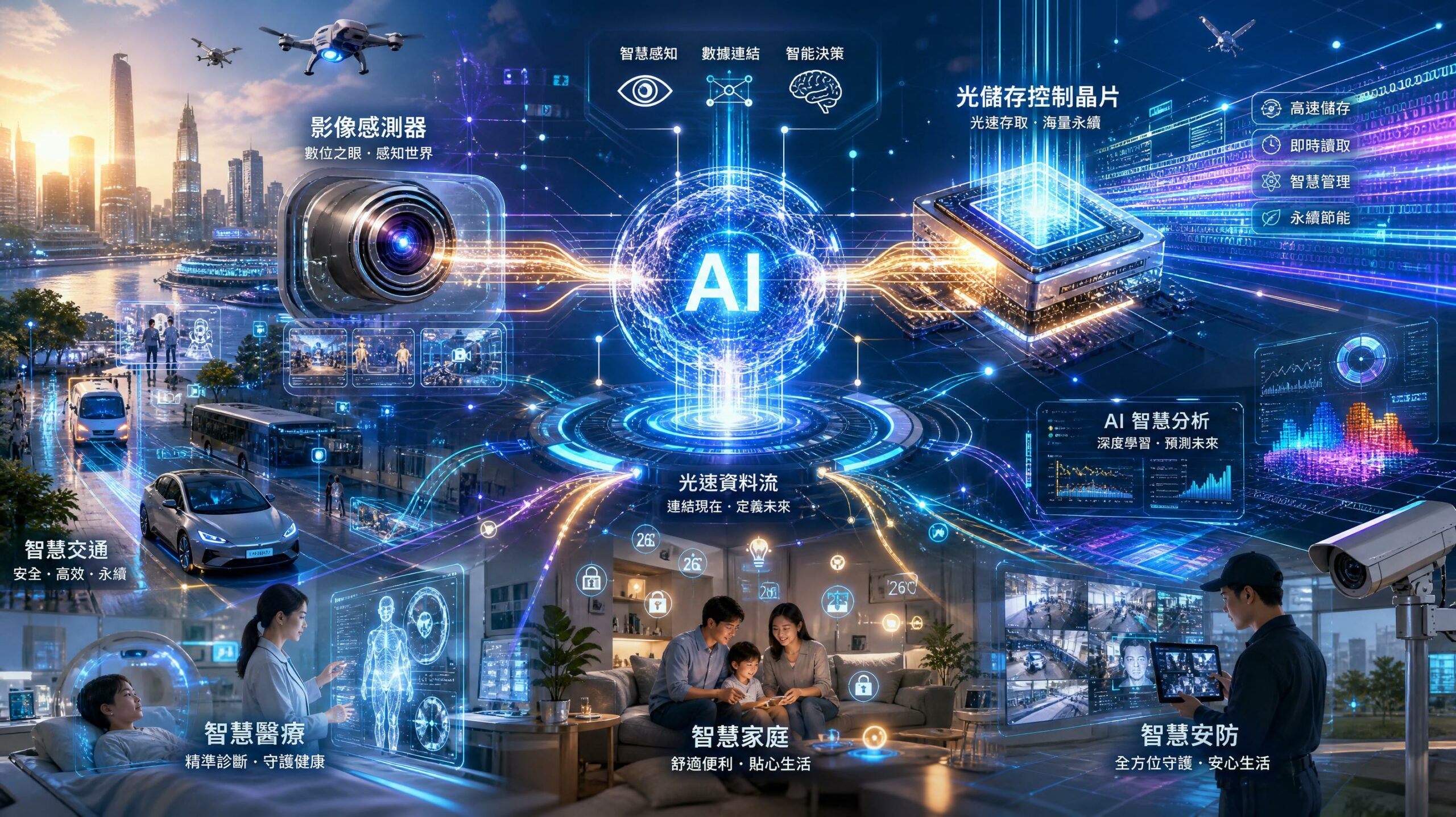 AI 驅動智慧感知：光儲存控制與影像感測 IC